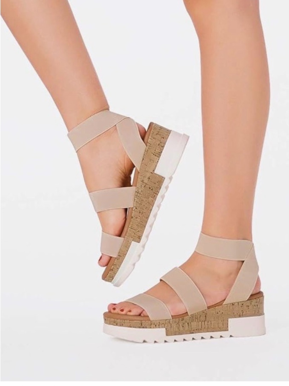 Dream Pairs Platform Cork Sandals with Ankle Straps